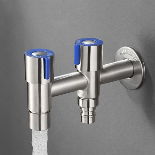 Double Bibcock in Stainless Steel for Toilet, Bathrooms & Wash Areas