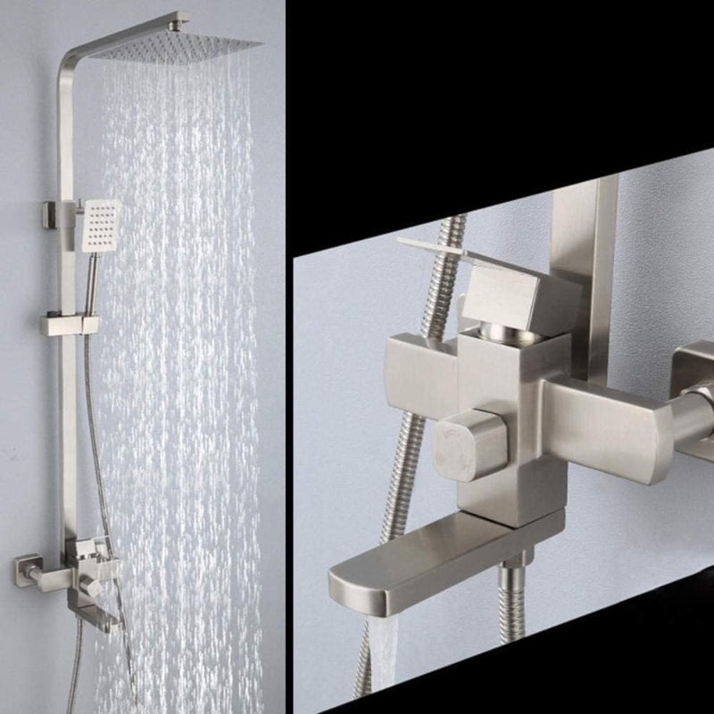 Complete Bathroom Shower Set with Toilet Shower and Basin Faucet in Stainless Steel | Hot and Cold Mixer