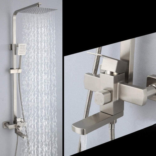 Complete Bathroom Shower Set with Toilet Shower and Basin Faucet in Stainless Steel | Hot and Cold Mixer