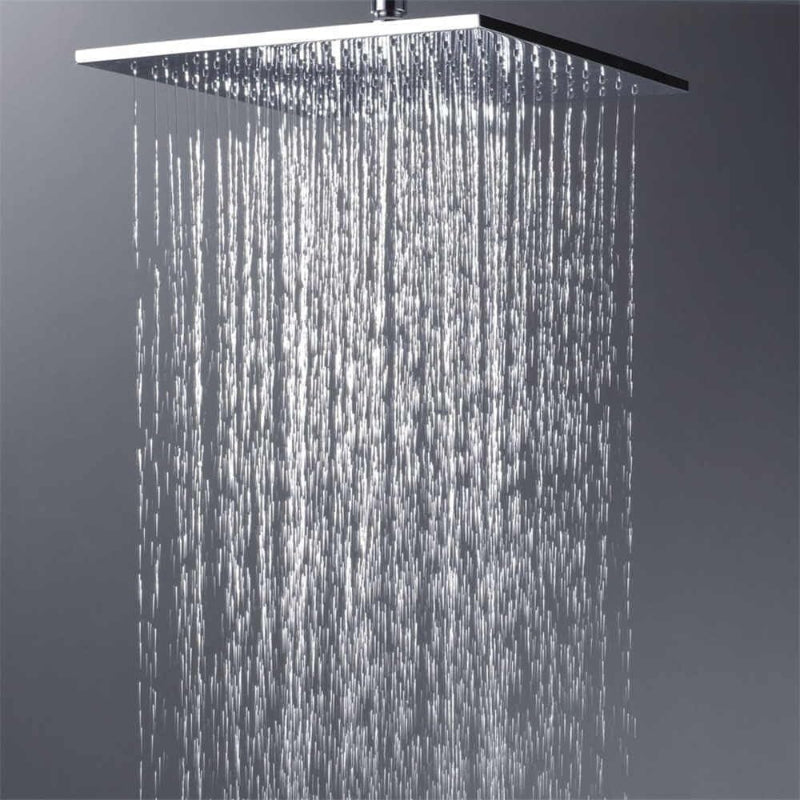 Rain Shower 6" to 20" inches in Heavy Duty Stainless Steel Shiny Chrome | 360° Adjustable | Silicon Nozzles