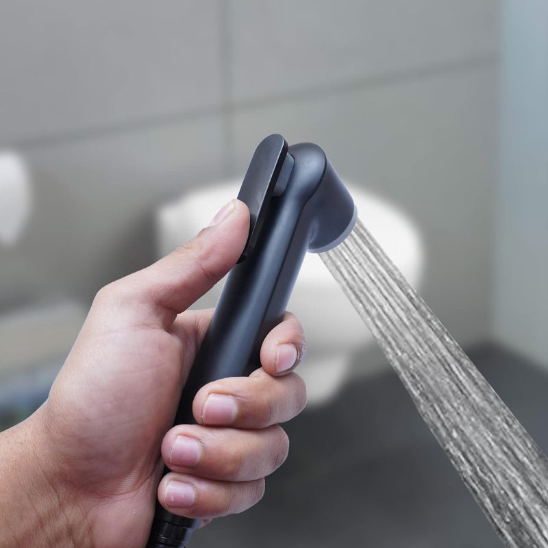 Premium Muslim Shower Head 6"inches in Matt Black | Durable ABS Plastic | High Water Pressure | Easy Installation