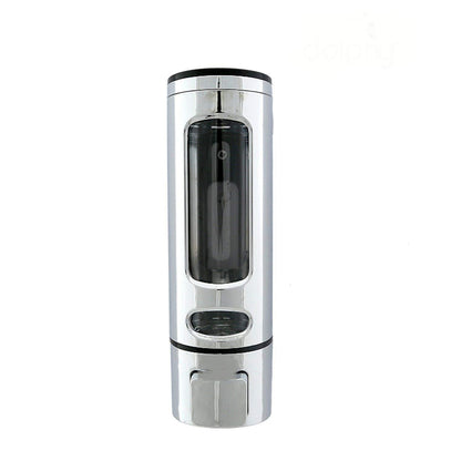 400ml Dispenser in Shiny Chrome for Liquid Soap, Shampoo, Body Wash or Sanitizer | Made in ABS Plastic | Wall Mounted