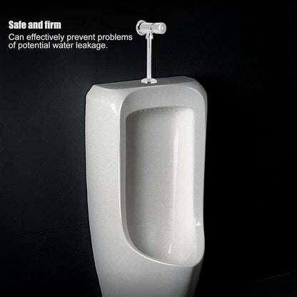 Auto Off Urinal Flush Valve in Stainless Steel Size 1/2" inch | Hand Push | Auto Off in 3 to 5 Seconds