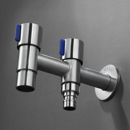 Double Bibcock in Stainless Steel for Toilet, Bathrooms & Wash Areas