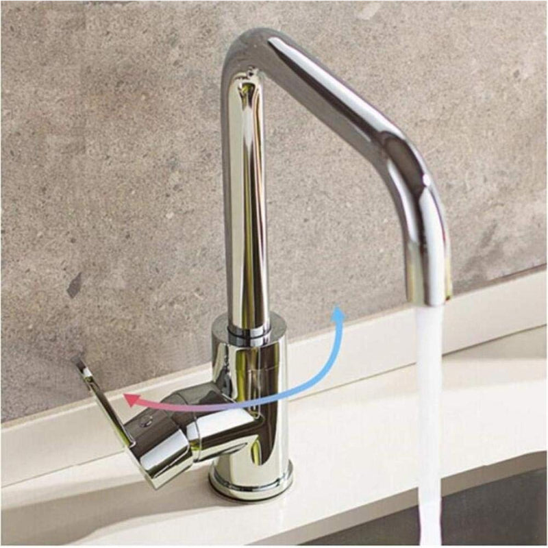 Bay Neck PVC Kitchen Mixer in Shiny Chrome | Hot and Cold Mixer | Easy to Install