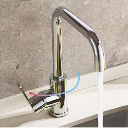 Bay Neck PVC Kitchen Mixer in Shiny Chrome | Hot and Cold Mixer | Easy to Install