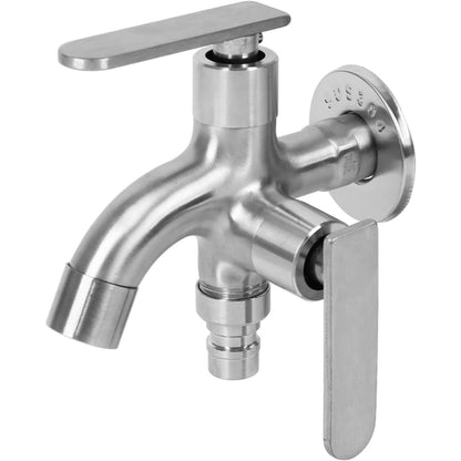 Double Bibcock in 304 Stainless Steel for Toilet Shower, Bathrooms & Wash Areas