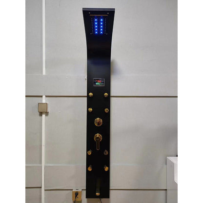 Luxury LED Shower Panel 5 in 1 with Hand Shower in Stainless Steel