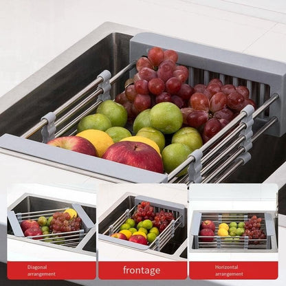 Adjustable Over-Sink Expandable Basket | Cutlery Basket | Kitchen Sink Organizer