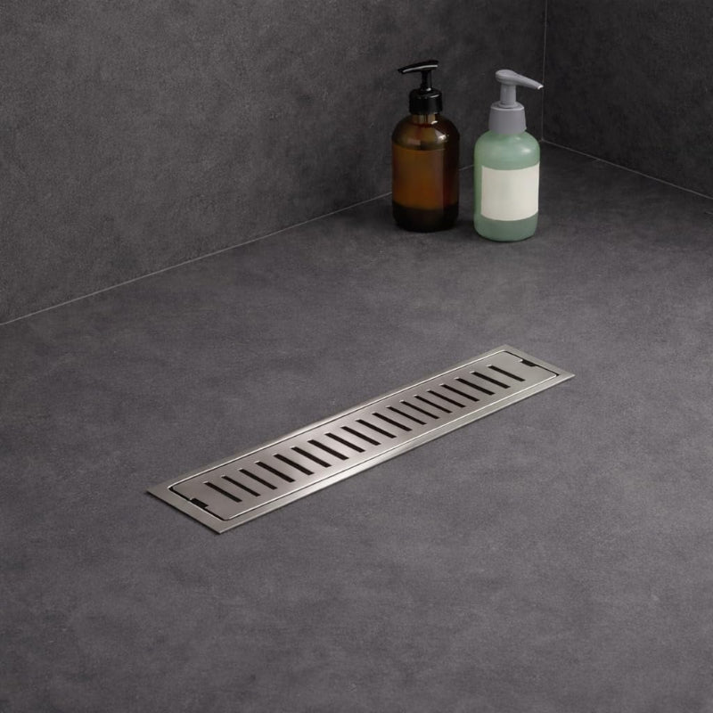 16" | 24" inches Premium Linear Floor Drain in SUS 304 Stainless Steel for Bathroom, Showers, Wash Area | Silver, Matt Black, Gun Grey, Golden