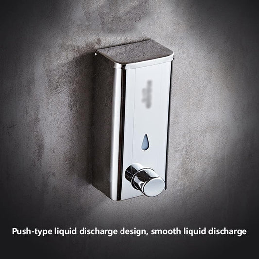 400ml Stainless Steel Dispenser with Plastic Inside Container for Liquid Soap, Shampoo, Body Wash or Sanitizer | Wall Mounted
