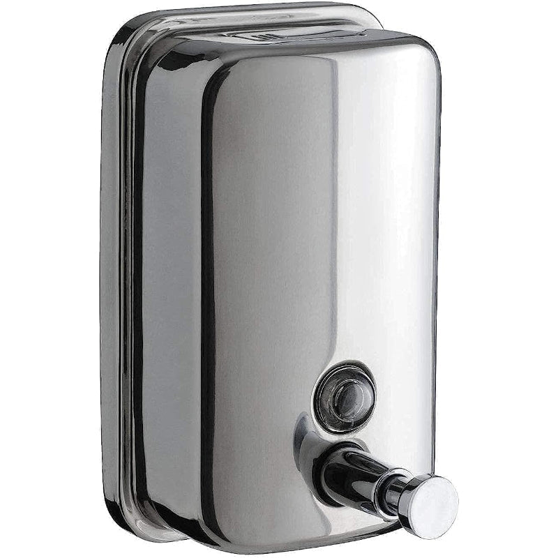 Liquid Soap Dispenser Stainless Steel Shiny Chrome | Wall Mounted | Smooth Pump