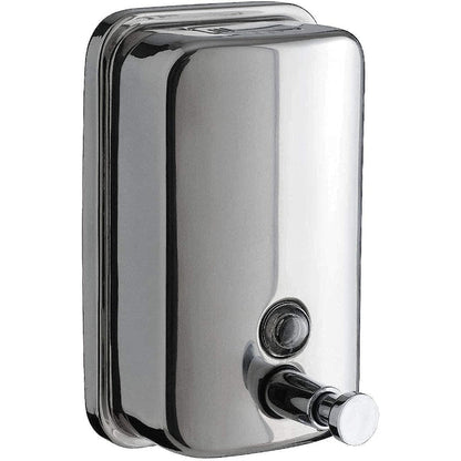 Liquid Soap Dispenser Stainless Steel Shiny Chrome | Wall Mounted | Smooth Pump