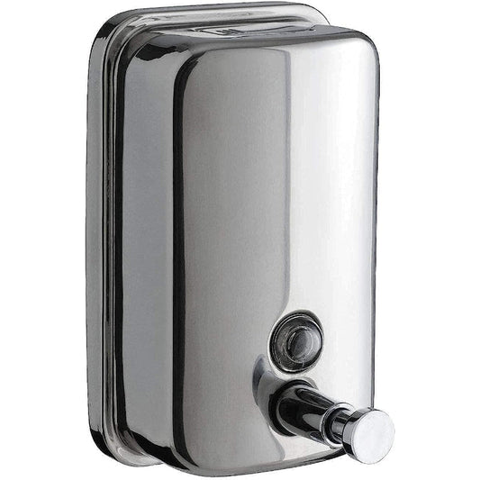 Liquid Soap Dispenser Stainless Steel Shiny Chrome | Wall Mounted | Smooth Pump