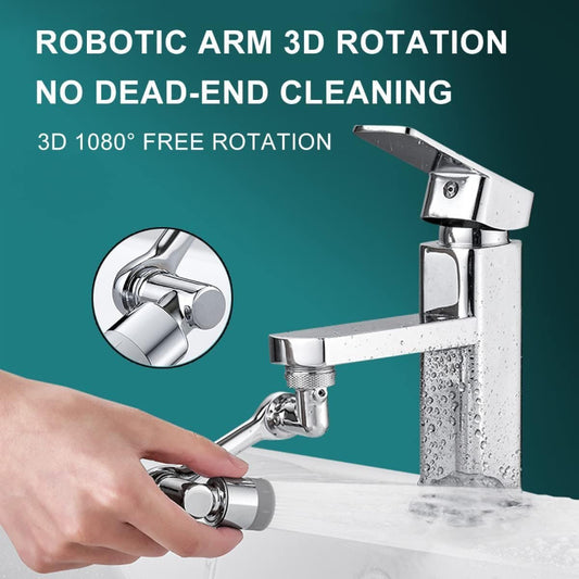 360° Rotatable Spray Attachment for Kitchen or Bathroom Mixers | 1080° Swivel Faucet/Extender Universal Sink/Water/Aerator | ABS Plastic