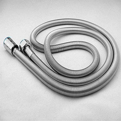 1 Meter Spring Water Pipe for Muslim Showers in Silver Matt Stainless Steel