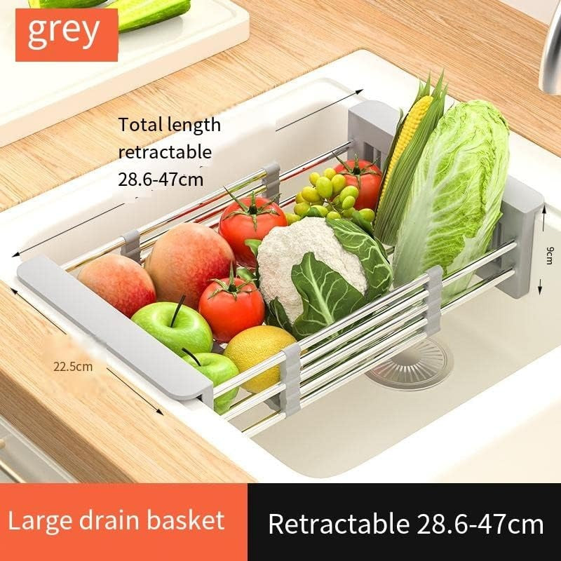 Adjustable Over-Sink Expandable Basket | Cutlery Basket | Kitchen Sink Organizer