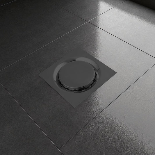 6x6" inch Floor Drain in Stainless Steel Matt Black