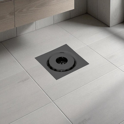 6x6" inch Floor Drain in Stainless Steel Matt Black