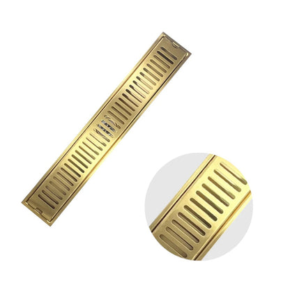 16" | 24" inches Premium Linear Floor Drain in SUS 304 Stainless Steel for Bathroom, Showers, Wash Area | Silver, Matt Black, Gun Grey, Golden