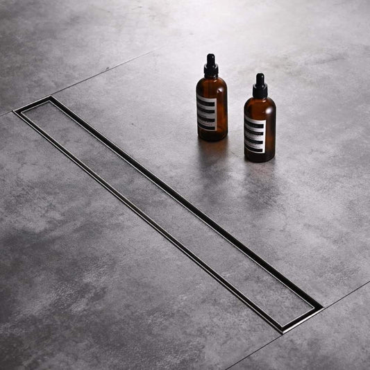 Tile Insert Linear Floor Drain in Stainless Steel