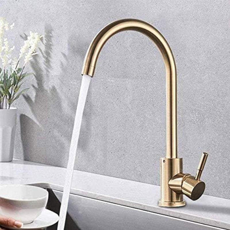 Heavy Duty Round Neck Kitchen Mixers in Stainless Steel | Matt Black, Gun Metal & Shiny Gold