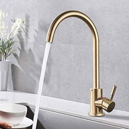 Heavy Duty Round Neck Kitchen Mixers in Stainless Steel | Matt Black, Gun Metal & Shiny Gold