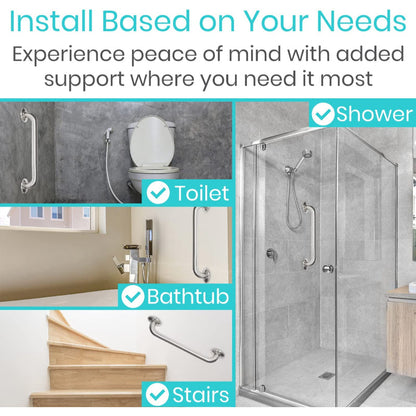 Safety Grab Bar in Stainless Steel