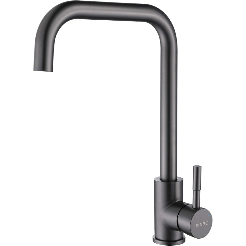 Heavy Duty Bay Neck Kitchen Mixers in Stainless Steel | Matt Black, Gun Metal & Shiny Gold
