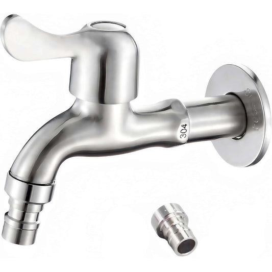 Long Bib Cock in Stainless Steel for Bathrooms and Wash Areas