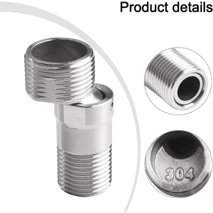 Adjustable Half Sides for Wall Mixer in Stainless Steel | Standard 1/2" inch (wall side) by 3/4" inch (mixer side)