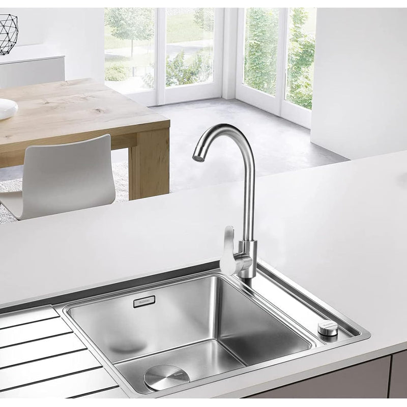 12" inches Round Neck Kitchen Mixer in Stainless Steel | Hot and Cold Mixer