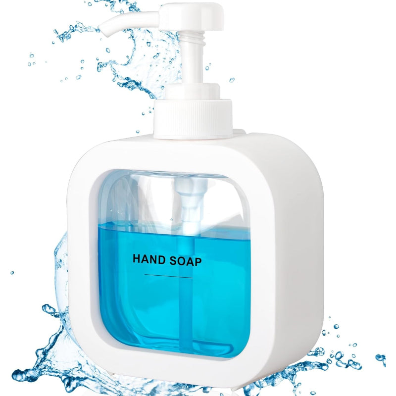 500ml Dispenser for Liquid Soap, Shampoo, Body Wash or Sanitizer in White & Black | Made in ABS Plastic