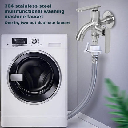 Double Bibcock in 304 Stainless Steel for Toilet Shower, Bathrooms & Wash Areas