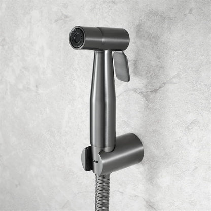 Gun Grey Stainless Steel Muslim Shower Set | 5"inches Head + 1.2 Meter Pipe | High Water Pressure | Easy Installation