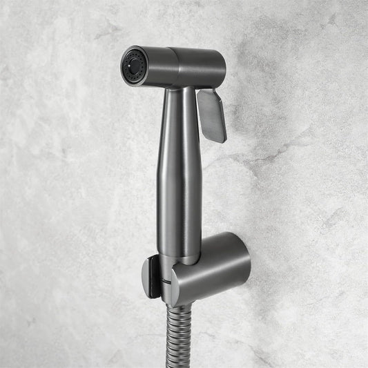 Gun Grey Stainless Steel Muslim Shower Set | 5"inches Head + 1.2 Meter Pipe | High Water Pressure | Easy Installation