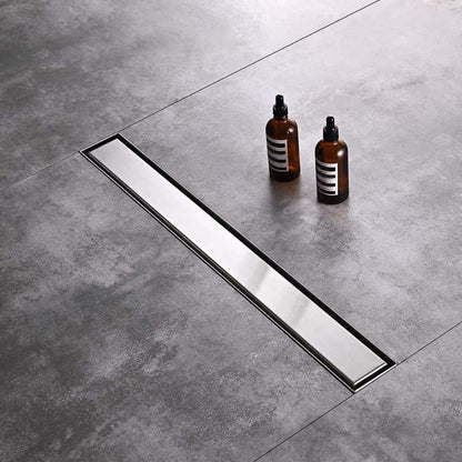 Tile Insert Linear Floor Drain in Stainless Steel