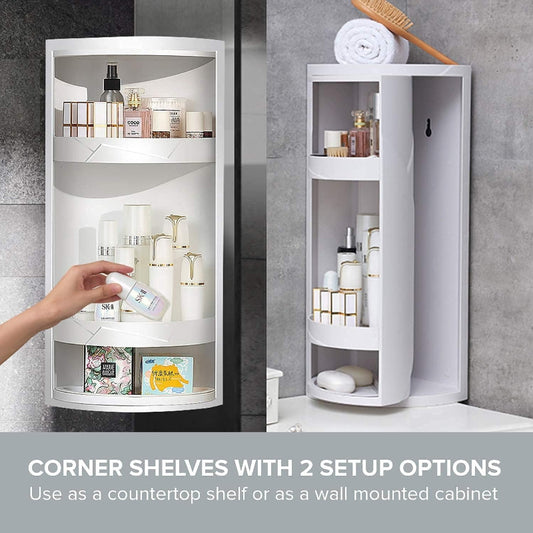 Corner Storage Shelf  360° Moveable