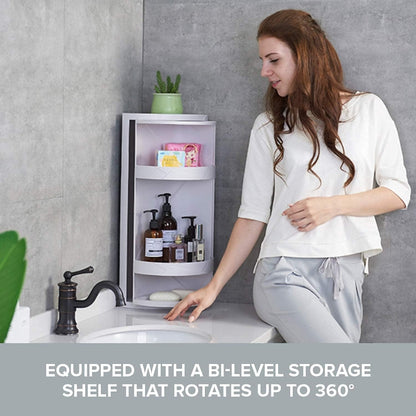 Corner Storage Shelf  360° Moveable