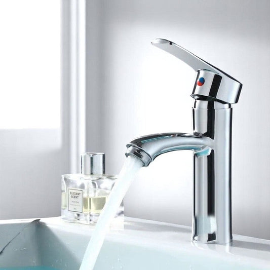 Elegant PVC Basin Mixer in Shiny Chrome | Hot and Cold Mixer | Easy to Instal