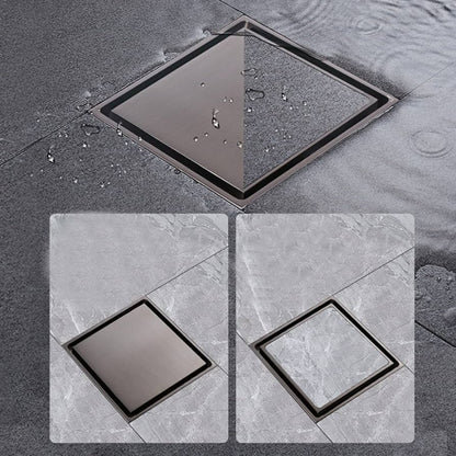 Heavy Duty 6x6" Inch Tile Cut Floor Drain in 304 SUS Stainless Steel with Smell and Insect Trap | Available in Brushed Silver, Shiny Chrome, Matt Black, Gun Grey, Golden