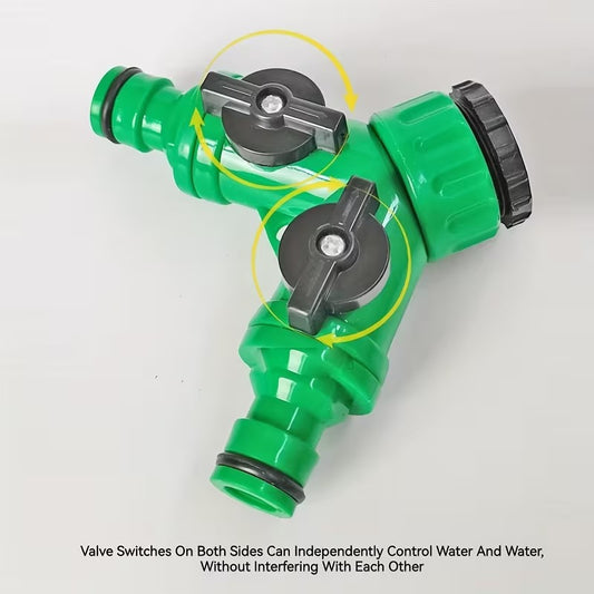 2-Way Nozzle for Pipe Connection 1/2" Size | Connect Hose Pipe for Gardens, Lawns and More | Made in Durable ABS Plastic | East to Install