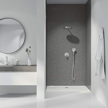 Premium 1.5m (4.5 Foot) Shower Pipe in PVC Matt Grey for Bath Shower or Toilet Showers