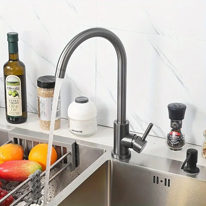 Heavy Duty Round Neck Kitchen Mixers in Stainless Steel | Matt Black, Gun Metal & Shiny Gold