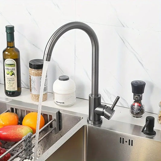 Heavy Duty Round Neck Kitchen Mixers in Stainless Steel | Matt Black, Gun Metal & Shiny Gold