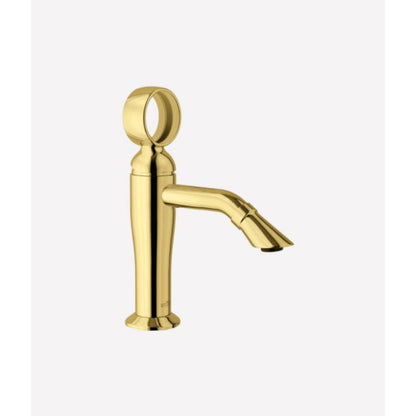 Top Ring Wash Basin Faucet Shiny Gold in Stainless Steel  | Hot and Cold Mixer | Easy to Install