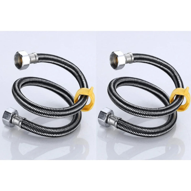 Braided Water Connection Pipe 24" inches | Stainless Steel & Nylon
