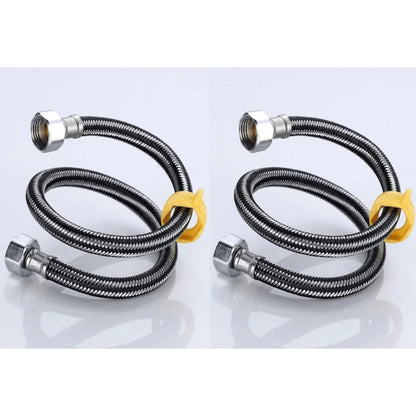 Braided Water Connection Pipe 24" inches | Stainless Steel & Nylon
