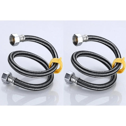 Braided Water Connection Pipe 24" inches | Stainless Steel & Nylon