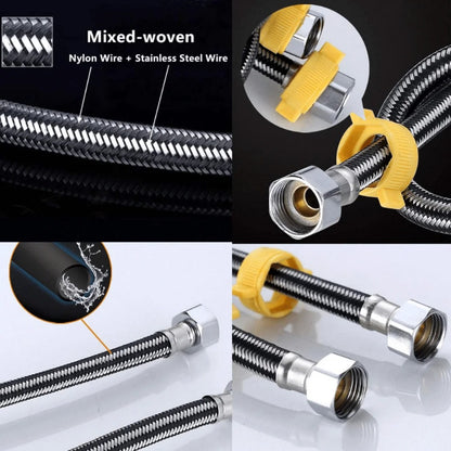 Braided Water Connection Pipe 24" inches | Stainless Steel & Nylon
